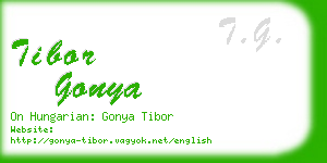 tibor gonya business card